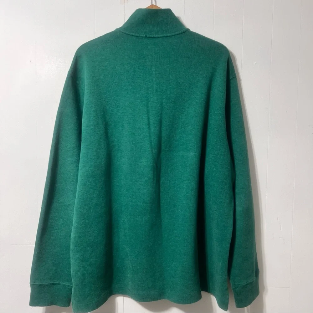 Polo Ralph Lauren French Ribbed Half Zip Sweater Preppy Casual Classic Size XL